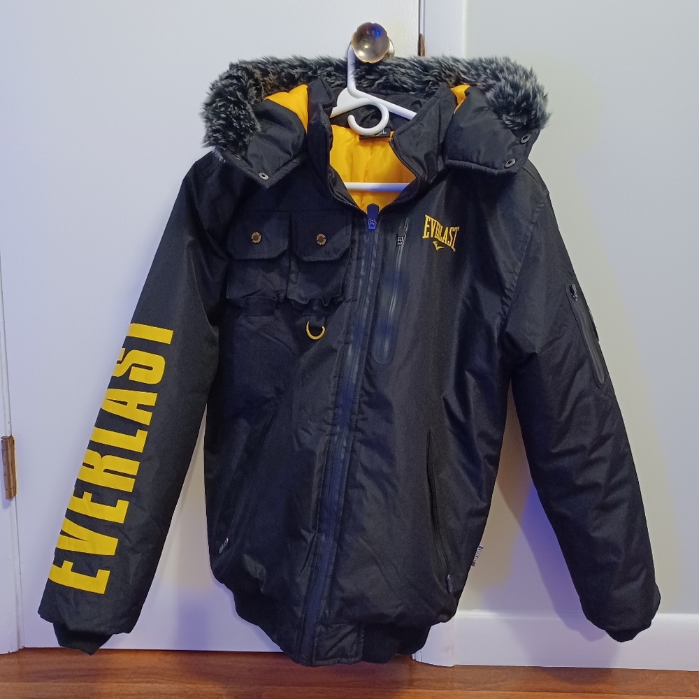 Everlast bomber jacket with fur hood